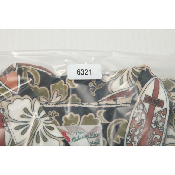 Hilo Hattie Hawaiian Original Shirt Mens XL Green Black Surfboard Floral Hawaii - Picture 9 of 9